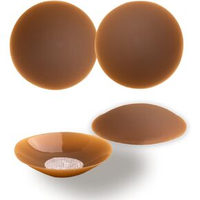 KIVETAI Nipple Cover 2 Pairs, Silicone Nipple Covers for Women, Adhesive and Reusable Sticky Pasties for Backless Dresses