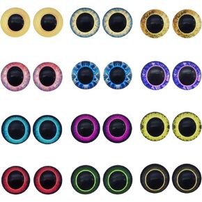 10pairs 25mm Owl Bird Glass Eyes for Art Dolls Sculptures Props Masks Fursuits Jewelry Making Taxidermy Flatback