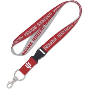Indiana Hoosiers Lanyard with Detachable Buckle 1" Width - Heathered/Jersey Print