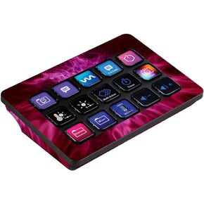 MightySkins Skin Compatible with Elgato Stream Deck MK.2 - Red Mystic Flames | Protective, Durable, and Unique Vinyl Decal wrap Cover | Easy to Apply and Change Styles | Made in The USA