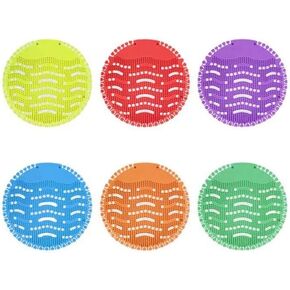 Steedna 6 Pack Urinal Screen Deodorizer Cleansing Splatter Reduction Urinal Cakes Deodorizer 6 Kinds Of Smell Toilet Deodorizer Ideal for Schools, Bathrooms, Restrooms, Office