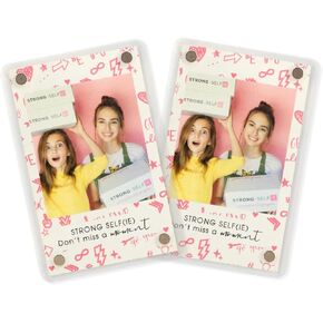 Fridge Magnetic Picture Frame, Magnet Acrylic Photo Frame Clear Double Sided Photo Refrigerator Magnet Picture Frame, 2 Pack