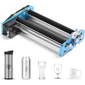 Genmitsu Laser Rotary V2 for Laser Engravers, Laser Cutters, Laser Rotary Roller Attachment, Y-axis Rotary Roller Engraving Module for Laser Engraving Cylindrical Objects, Wine Glass, Tumblers, Pens