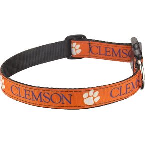 Clemson Tigers Ribbon Dog Collar - Large