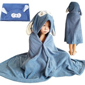 smilixin Premium Hooded Towel,Baby BathTowel with Hood,28"×55" Hooded Baby Towels,Ultra Soft Toddler Towels for Boys Girls,Highly Absorbent Bathrobe Blanket for Toddlers Shower (Pink)