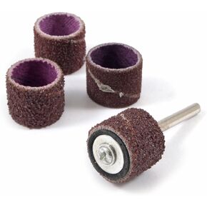 Forney 60217 Sanding Drum Kit, 4 Sanding Drums, 1/2-Inch-by-1/2-Inch with 1/8-Inch Mandrel, 5-Piece