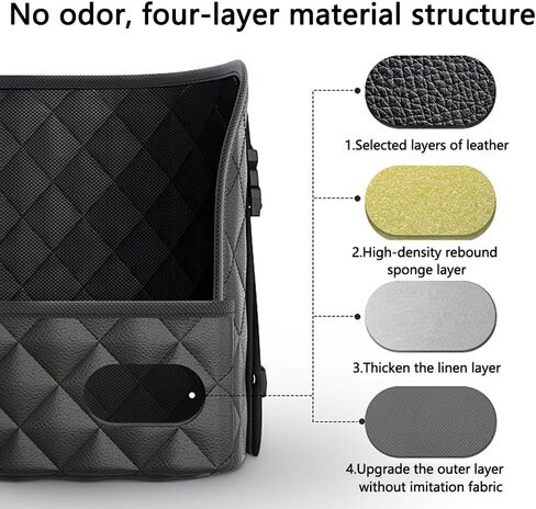 Large Capacity Purse Holder for Car,Leather Double Sided Car Storage Pocket Between Seats,The Most Practical Car Seat Organizer for Holding Phone,Key,Purse,Bottle,Umbrella in Saudi Arabia