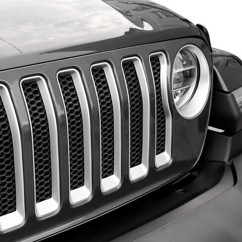 حشوة شبكة شبكية SQQP + غطاء خفيف للمصابيح الأمامية متوافق مع 2018-2023 Jeep Wrangler JL JLU (أرجواني) in Saudi Arabia