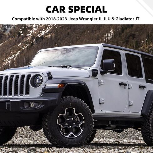 حشوة شبكة شبكية SQQP + غطاء خفيف للمصابيح الأمامية متوافق مع 2018-2023 Jeep Wrangler JL JLU (أرجواني) in Saudi Arabia
