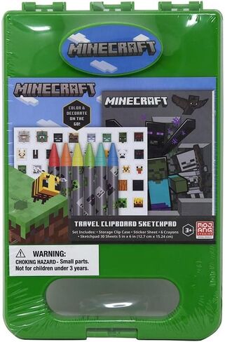 Innovative Designs Minecraft Travel Clipboard Sketchpad Coloring & Sticker Activity Set for Kids with Carrying Case in Saudi Arabia