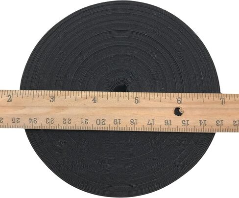 PEPPERLONELY 30 Yards 25mm (1 Inch) 100% Cotton Single Fold Bias Type Bias Binding for Sewing and Hemming Ribbon - Black in Saudi Arabia