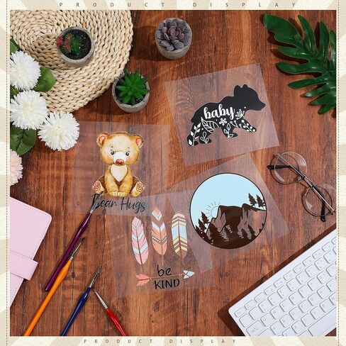 Teling 36 Pcs Iron on Decals Baby Shower Games Iron on Transfers Stickers Patches Baby Bodysuit Making Bibs Decorating Kit Funny Patch Maker for Gender Reveal T Shirt (Safari Animal) in Saudi Arabia