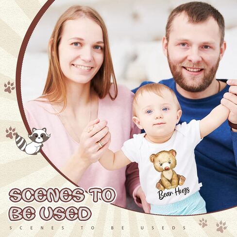Teling 36 Pcs Iron on Decals Baby Shower Games Iron on Transfers Stickers Patches Baby Bodysuit Making Bibs Decorating Kit Funny Patch Maker for Gender Reveal T Shirt (Safari Animal) in Saudi Arabia
