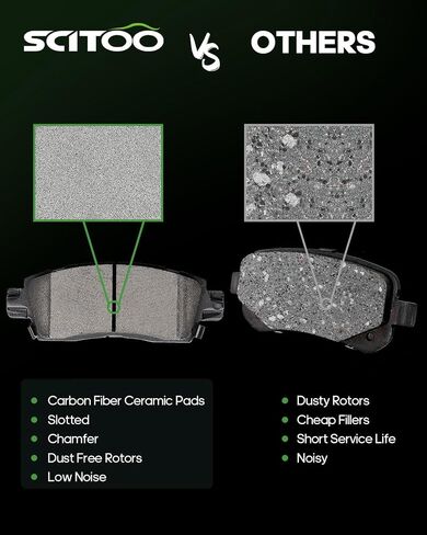 Ceramic Brake Pads Kits,SCITOO 8pcs Brakes Pads Set fit for Buick Rainier,for Chevy SSR,Trailblazer EXT,for GMC Envoy,Envoy XL,Envoy XUV,Jimmy,for Isuzu Ascender,for Oldsmobile Bravada,for Saab 9-7x in Saudi Arabia