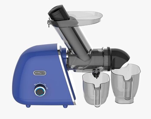 Masticating Juicer Cold Press Slow Juicer Machine - Whole Fruit and Vegetable Juice Extractor, Multiple Filters, Easy to Clean, Durable - Blue in Kuwait