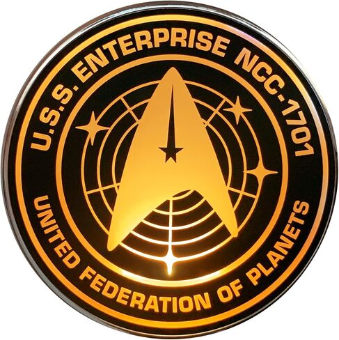 شاحن Star Trek اللاسلكي مع بطارية احتياطية مدمجة للشحن السلكي واللاسلكي عبر USB. شاحن هاتف محمول مع شعار مضاء بالزجاج الملون. هدايا ستار تريك والمقتنيات والأدوات in Kuwait