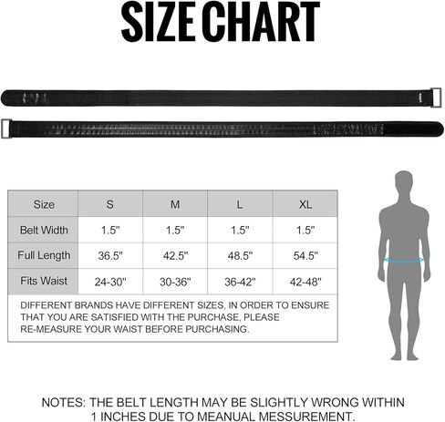 VISMIX 1.5" Inner Belt Hook Liner Inner Belt Fit Inside Duty Belt Concealed Carry for 1.75"-2" Loop Outer Belt-Large in Kuwait