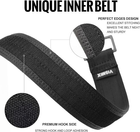 VISMIX 1.5" Inner Belt Hook Liner Inner Belt Fit Inside Duty Belt Concealed Carry for 1.75"-2" Loop Outer Belt-Large in Kuwait