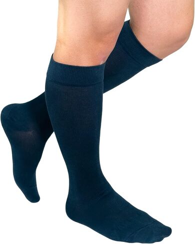 Royfa Cotton compression socks for Women and Men, 20-30 mmHg support stockings, Closed Toe circulator compression sock (X-Large, Ebony) in Saudi Arabia