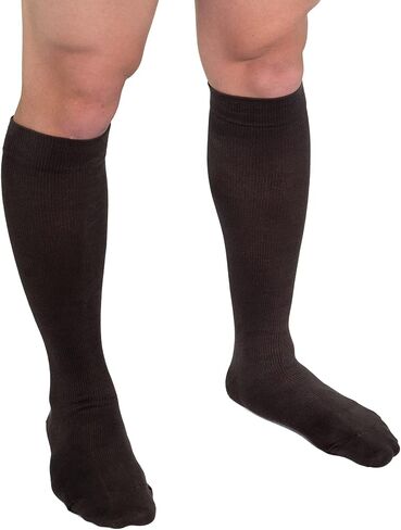 Royfa Cotton compression socks for Women and Men, 20-30 mmHg support stockings, Closed Toe circulator compression sock (X-Large, Ebony) in Saudi Arabia