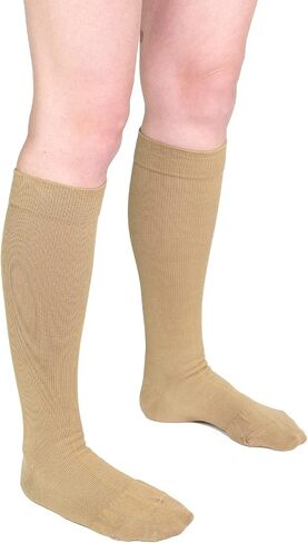 Royfa Cotton compression socks for Women and Men, 20-30 mmHg support stockings, Closed Toe circulator compression sock (X-Large, Ebony) in Saudi Arabia
