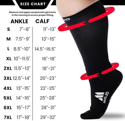 جوارب موجو كول ماكس الضاغطة 20-30 مم زئبق، مقاس كبير 2XL-5XL للرجال والنساء - الوذمة والدوالي وتخفيف التورم in Kuwait