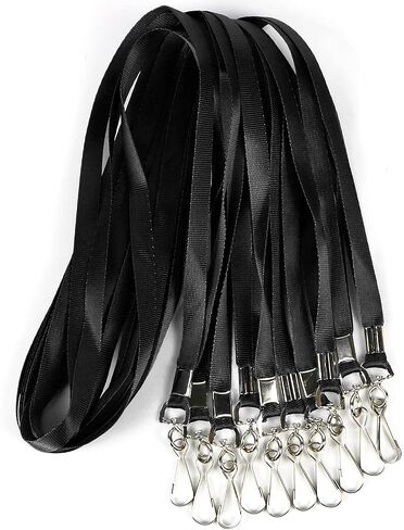 Hontmy Lanyard 50 قطعة من حبال السائبة المسطحة لشارات الهوية وأشرطة الرقبة وحبل الرحلات البحرية ومشابك الخطاف J وشرائط شارة in Saudi Arabia