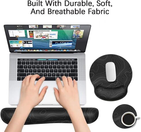 Keyboard Wrist Rest & Mouse Wrist Rest Pad & Coaster, Made of Memory Foam, Ergonomic Support, Easy Typing and Relieve Wrist Pain, Perfect for Gaming, Computer, Office, Laptop, Animal in Saudi Arabia