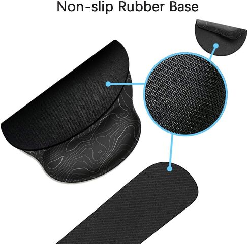Keyboard Wrist Rest & Mouse Wrist Rest Pad & Coaster, Made of Memory Foam, Ergonomic Support, Easy Typing and Relieve Wrist Pain, Perfect for Gaming, Computer, Office, Laptop, Animal in Saudi Arabia
