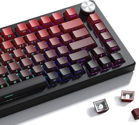 Shine Through PBT Keycaps, Double Shot Side Printed Keycaps,Cherry Profile Dye-Sub Key Caps, Japanese Anime Keycap Set for Mechanical Keyboards with MX Switches- Only Keycaps in Saudi Arabia