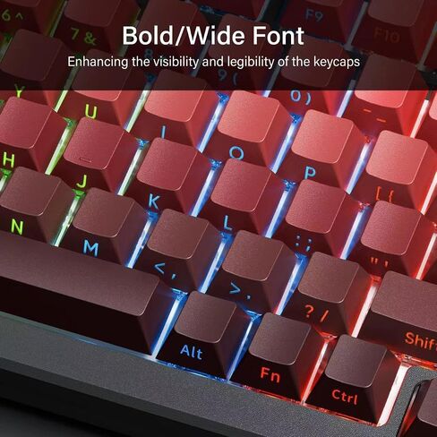 Shine Through PBT Keycaps, Double Shot Side Printed Keycaps,Cherry Profile Dye-Sub Key Caps, Japanese Anime Keycap Set for Mechanical Keyboards with MX Switches- Only Keycaps in Saudi Arabia