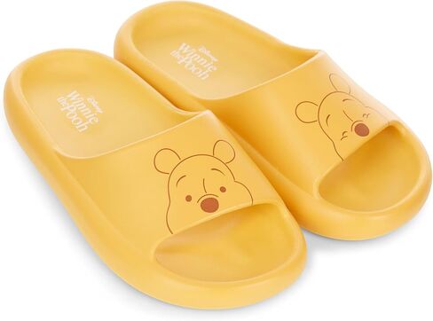 Disney Ladies Winnie the Pooh Slides - Ladies Classic Winnie the Pooh Comfort Foam Slide Sandals Winnie the Pooh Slip On Slides in Saudi Arabia