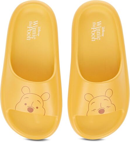 Disney Ladies Winnie the Pooh Slides - Ladies Classic Winnie the Pooh Comfort Foam Slide Sandals Winnie the Pooh Slip On Slides in Saudi Arabia