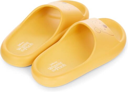 Disney Ladies Winnie the Pooh Slides - Ladies Classic Winnie the Pooh Comfort Foam Slide Sandals Winnie the Pooh Slip On Slides in Saudi Arabia