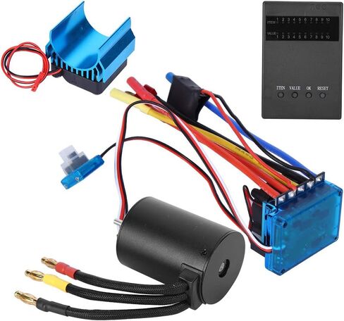 مجموعة VGEBY RC Motor ESC، محرك 3650 3900KV + ESC بدون فرش + حوض حراري + ملحقات مجموعة بطاقات البرنامج المتوافقة مع ملحقات السيارة طراز RC (120A) in Saudi Arabia