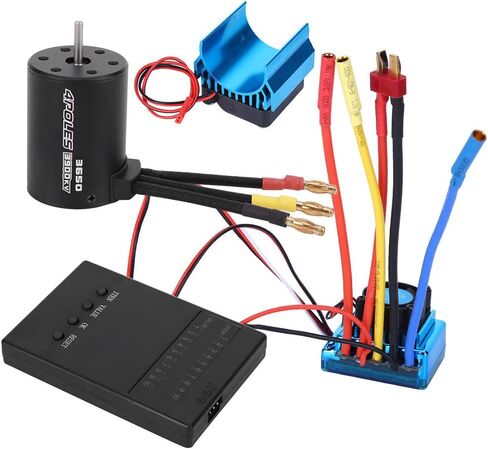 مجموعة VGEBY RC Motor ESC، محرك 3650 3900KV + ESC بدون فرش + حوض حراري + ملحقات مجموعة بطاقات البرنامج المتوافقة مع ملحقات السيارة طراز RC (120A) in Saudi Arabia
