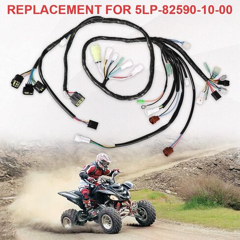 SKYJDM Main Wire Harness Assy Compatible with 2002-2004 Yamaha Raptor 660R YFM660R Replacement for 5LP-82590-10-00 in Saudi Arabia