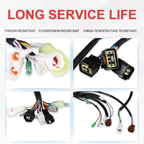 SKYJDM Main Wire Harness Assy Compatible with 2002-2004 Yamaha Raptor 660R YFM660R Replacement for 5LP-82590-10-00 in Saudi Arabia