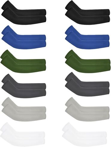 12 زوجًا من PUTOYZZLE للجنسين للحماية من الأشعة فوق البنفسجية وأكمام تبريد من الحرير الجليدي للأطفال من سن 4 إلى 9 سنوات... in Kuwait