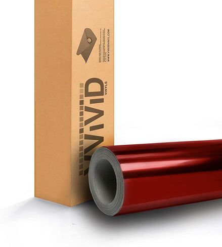 Red Mirror Chrome Cast Vinyl Wrap (25ft x 5ft) in Saudi Arabia