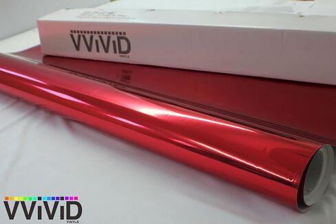 Red Mirror Chrome Cast Vinyl Wrap (25ft x 5ft) in Saudi Arabia