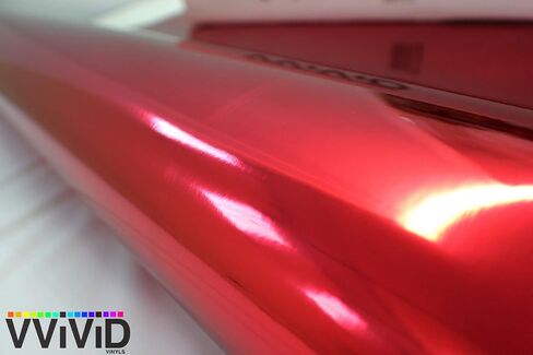 Red Mirror Chrome Cast Vinyl Wrap (25ft x 5ft) in Saudi Arabia