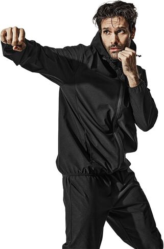 Negash Zipper Sauna Suit with Hood - Ultimate Sweat Suit for WeightLose, Men's Sauna Suit | Intense Workout Gear for Men in Saudi Arabia