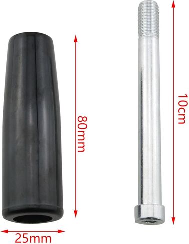 TAODAN 2 قطعة دوارة من خلال مقبض الثقب مقبض كرنك 25 × 80 مم مقبض مدبب للمخرطة مقبض ملولب مناسب لطباعة آلات النجارة ومعدات تغليف المواد الغذائية وأدوات الأجهزة in Kuwait