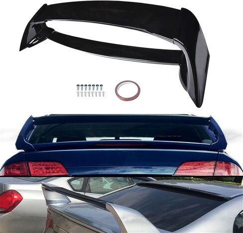 سبويلر صندوق السيارة من LABLT مطلي باللون الأسود اللامع وغطاء خلفي للشفاه وغطاء خلفي للسيارة Honda Civic 2006 2007 2008 2009 2010 2011 in Saudi Arabia