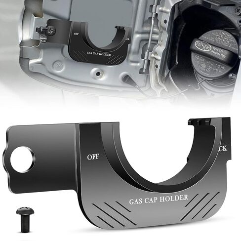 Upgraded Aluminum Alloy Gas Cap Holder Compatible with 2016-2022 2023 Toyota Tacoma 3rd Gen Car Fuel Tank Cap Holder Hook Bracket （Black） in Saudi Arabia