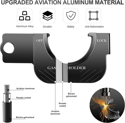 Upgraded Aluminum Alloy Gas Cap Holder Compatible with 2016-2022 2023 Toyota Tacoma 3rd Gen Car Fuel Tank Cap Holder Hook Bracket （Black） in Saudi Arabia