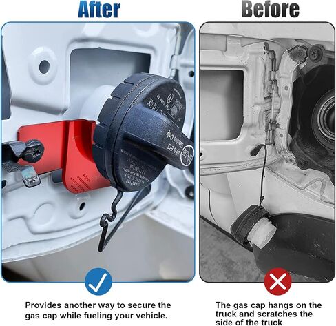 Upgraded Aluminum Alloy Gas Cap Holder Compatible with 2016-2022 2023 Toyota Tacoma 3rd Gen Car Fuel Tank Cap Holder Hook Bracket （Black） in Saudi Arabia