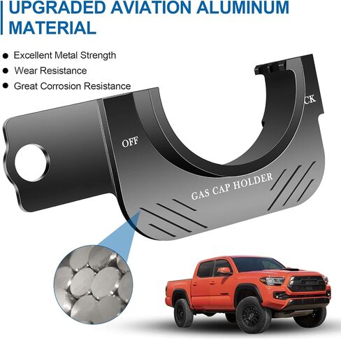 Upgraded Aluminum Alloy Gas Cap Holder Compatible with 2016-2022 2023 Toyota Tacoma 3rd Gen Car Fuel Tank Cap Holder Hook Bracket （Black） in Saudi Arabia