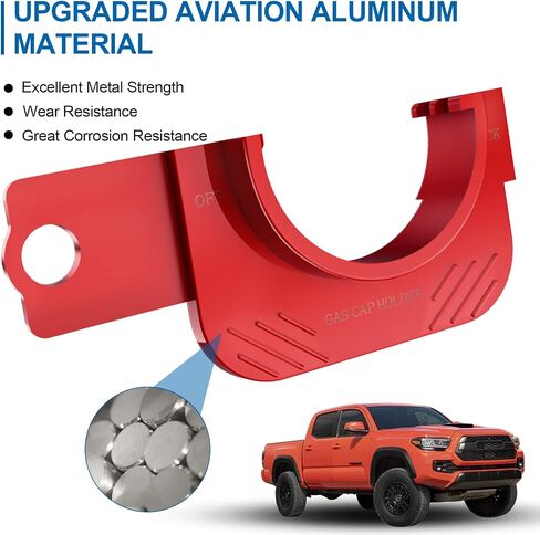 Upgraded Aluminum Alloy Gas Cap Holder Compatible with 2016-2022 2023 Toyota Tacoma 3rd Gen Car Fuel Tank Cap Holder Hook Bracket （Black） in Saudi Arabia